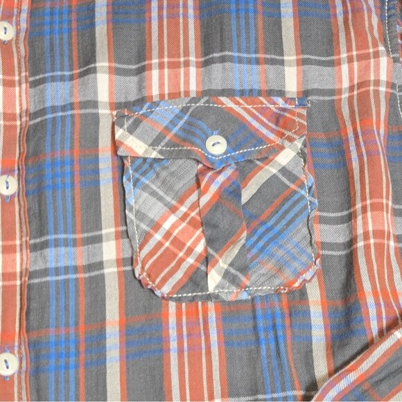 True Grit Multi Plaid 100% Cotton Flannel Long Sleeve Button Up Shirt Size 3XLT - Picture 5 of 10